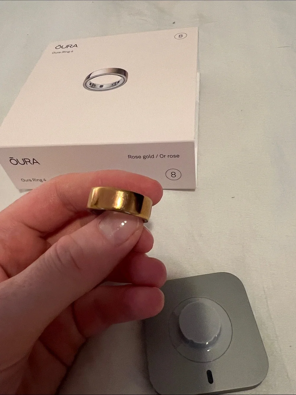 Oura Ring – Rose Gold Finish with Silver Interior